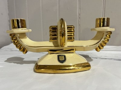 VTG Candleholder Art Deco Ceramic, DB Candlestick VIROFLAY  Decorative Antiques