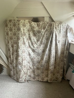 Antique Floral Fabric, 19C Paisley Textile Furnishings & French Home Decor/2.7m