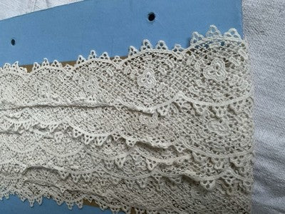 Antique Lace VTG Cluny Guipure Trim, Vintage Wedding & Period Costume Drama 2m