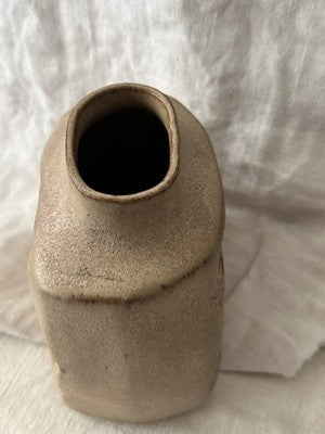 Vintage Fat Lava Vase, Mid Century Brutalist Pottery, 1960s /70s Home Decor