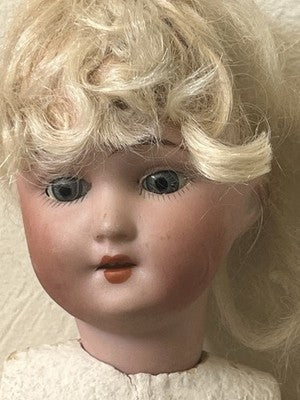 Antique Doll, Bisque Head Schoenau & Hoffmeister Vintage Toy, Boudoir Decor