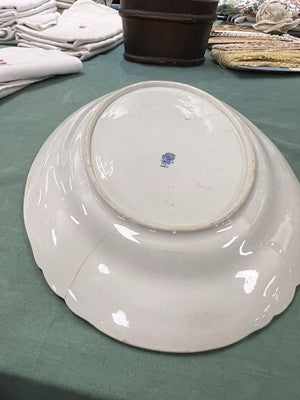 Vintage Transfer Ware Plate, Blue Oval Platter / Luneville Jane KG Ironstone