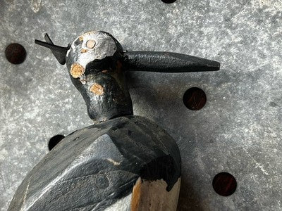 Vintage Duck Decoy, French Country Bird On Stick