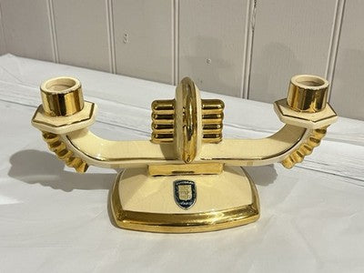VTG Candleholder Art Deco Ceramic, DB Candlestick VIROFLAY  Decorative Antiques