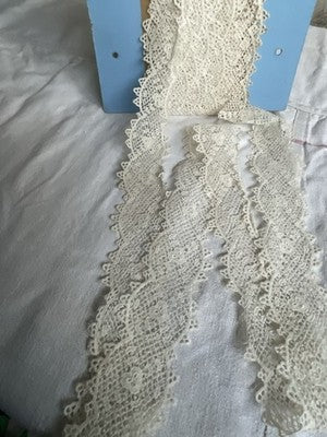 Antique Lace VTG Cluny Guipure Trim, Vintage Wedding & Period Costume Drama 2m
