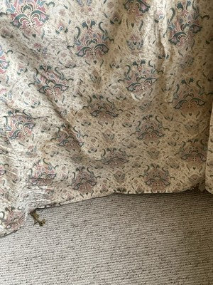Antique Floral Fabric, 19C Paisley Textile Furnishings & French Home Decor/2.7m