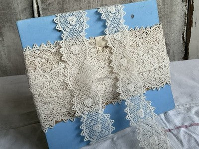 Antique Lace VTG Cluny Guipure Trim, Vintage Wedding & Period Costume Drama 2m