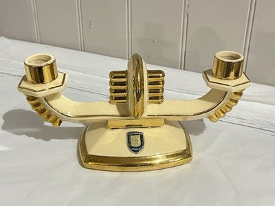 VTG Candleholder Art Deco Ceramic, DB Candlestick VIROFLAY  Decorative Antiques