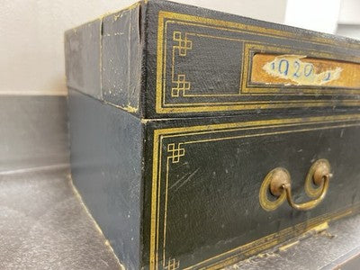 Vintage French Box 1920s Filing Cabinet Paris / Props Boudoir Decor