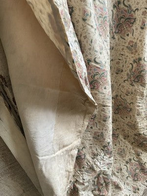 Antique Floral Fabric, 19C Paisley Textile Furnishings & French Home Decor/2.7m