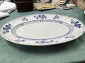 Vintage Transfer Ware Plate, Blue Oval Platter / Luneville Jane KG Ironstone