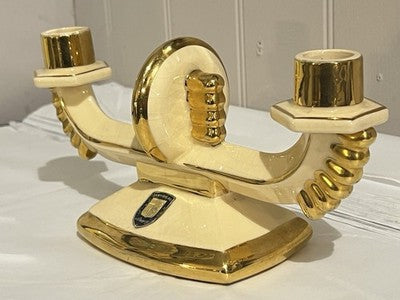 VTG Candleholder Art Deco Ceramic, DB Candlestick VIROFLAY  Decorative Antiques