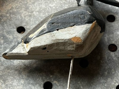 Vintage Duck Decoy, French Country Bird On Stick