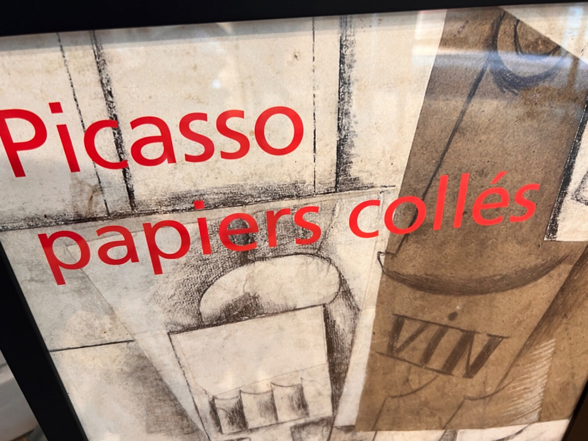 Vintage Poster. Museum Picasso Collages Exhibition Print, Wall Art Cubist / RARE
