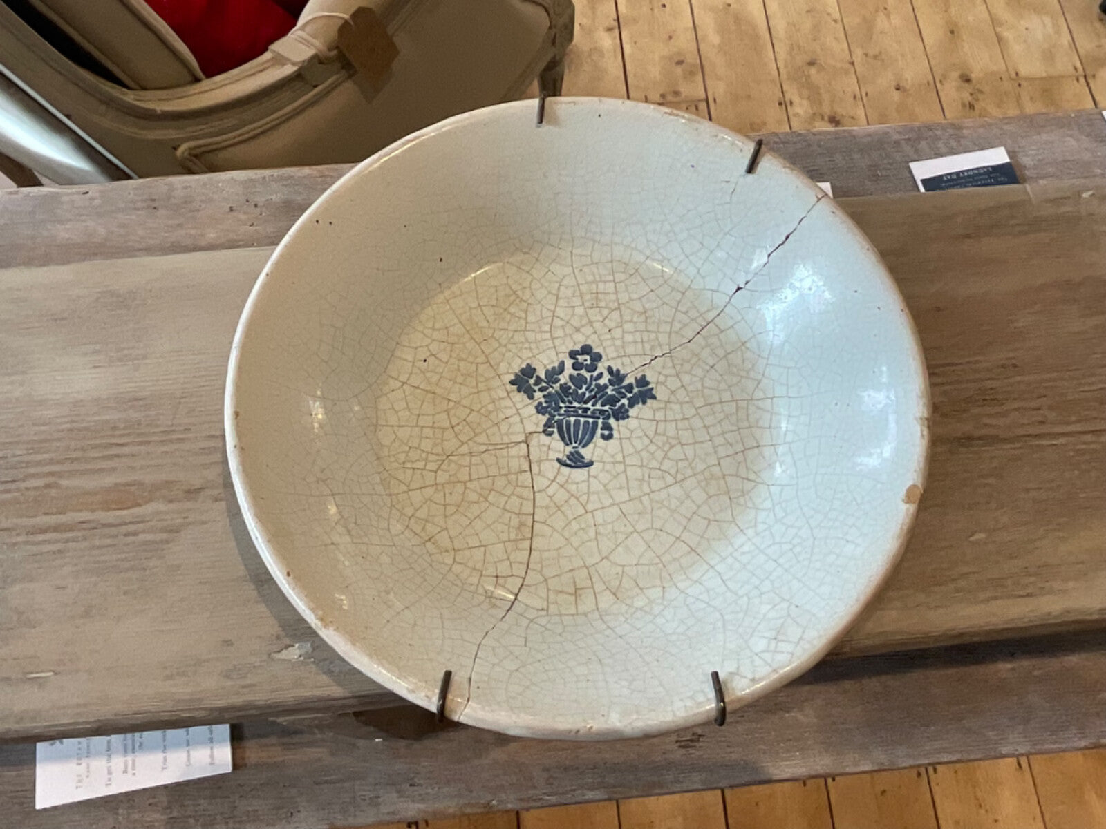 Antique French Plate Blue & White, Decorative Wall Art /18C Collector's pottery