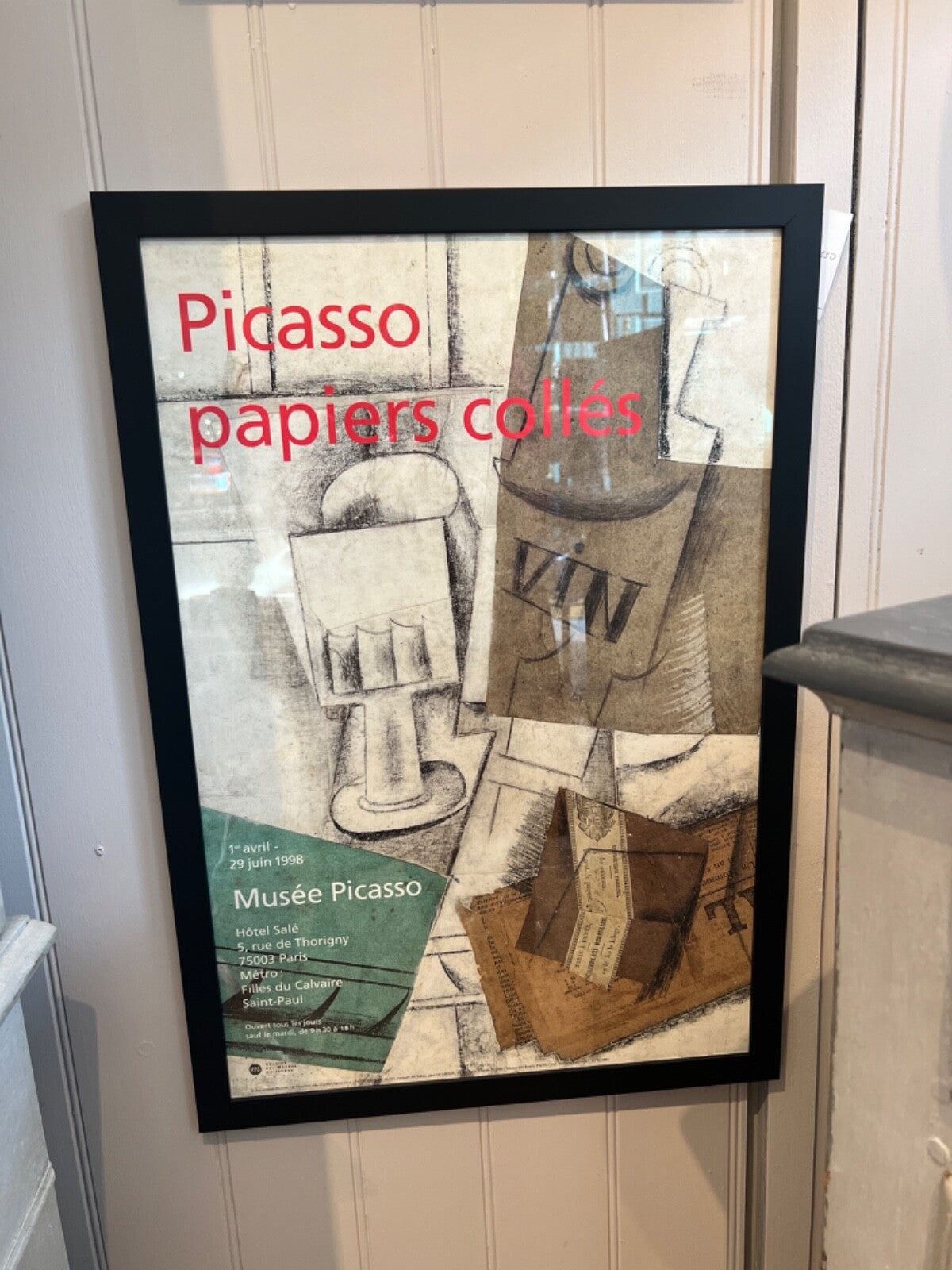Vintage Poster. Museum Picasso Collages Exhibition Print, Wall Art Cubist / RARE