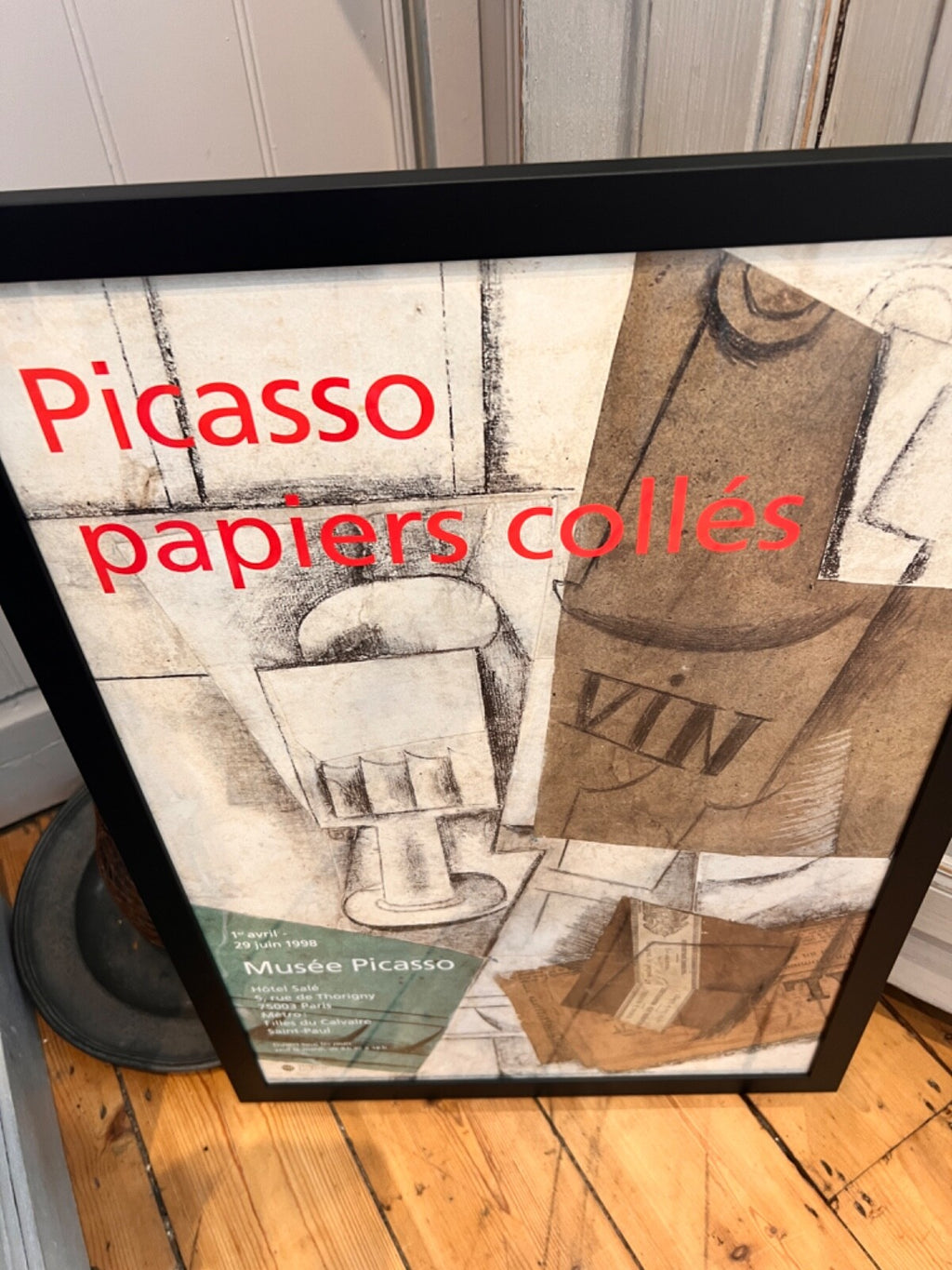 Vintage Poster. Museum Picasso Collages Exhibition Print, Wall Art Cubist / RARE