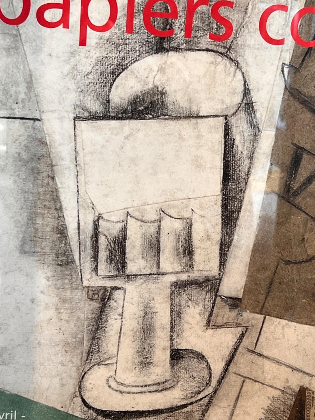 Vintage Poster. Museum Picasso Collages Exhibition Print, Wall Art Cubist / RARE