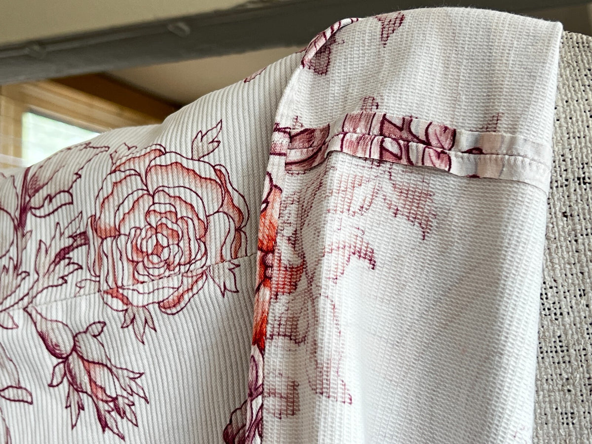 Vintage Fabric, Faded Floral Textile for Furnishings/ Châteaucore Rustic French