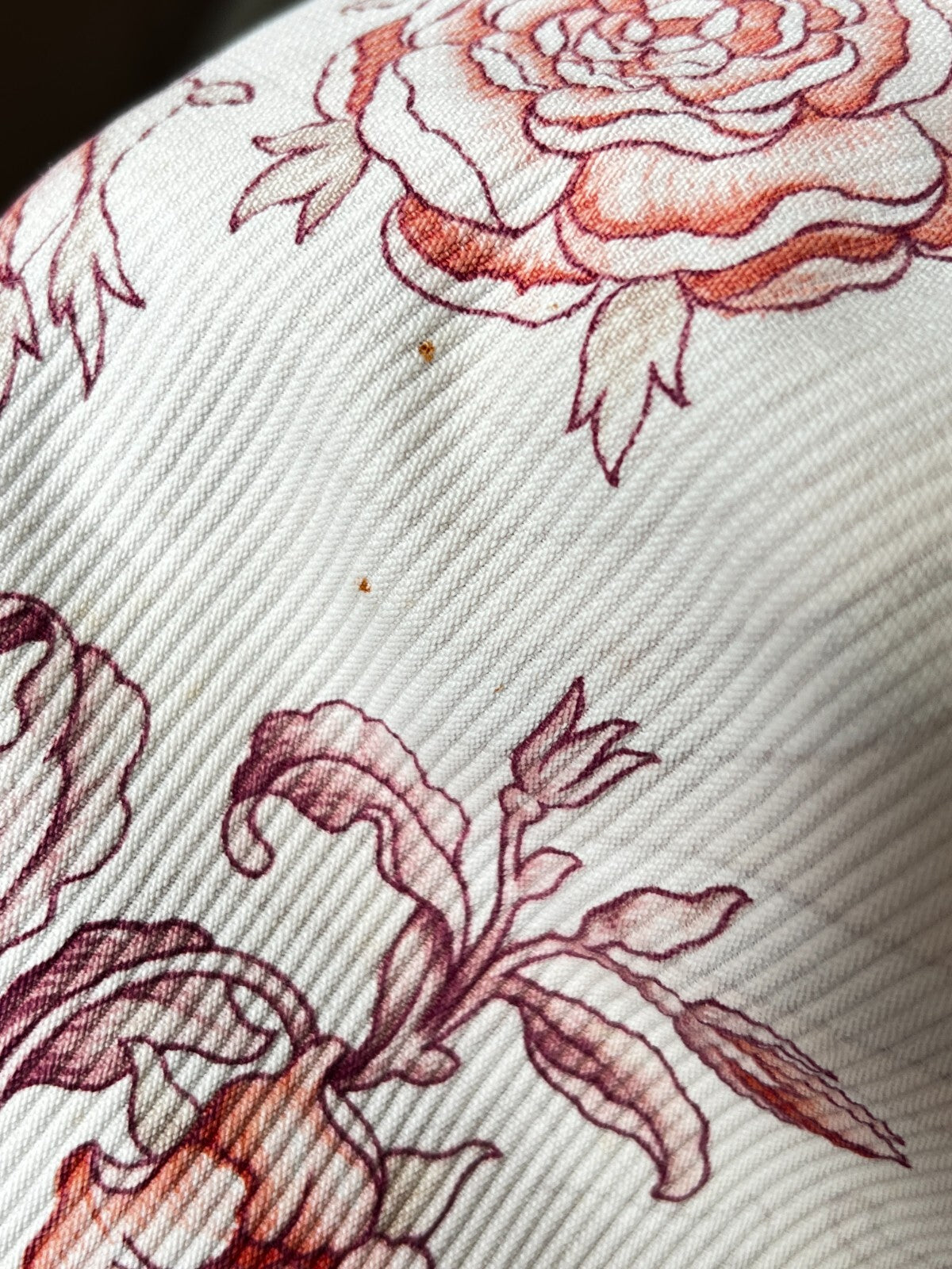 Vintage Fabric, Faded Floral Textile for Furnishings/ Châteaucore Rustic French