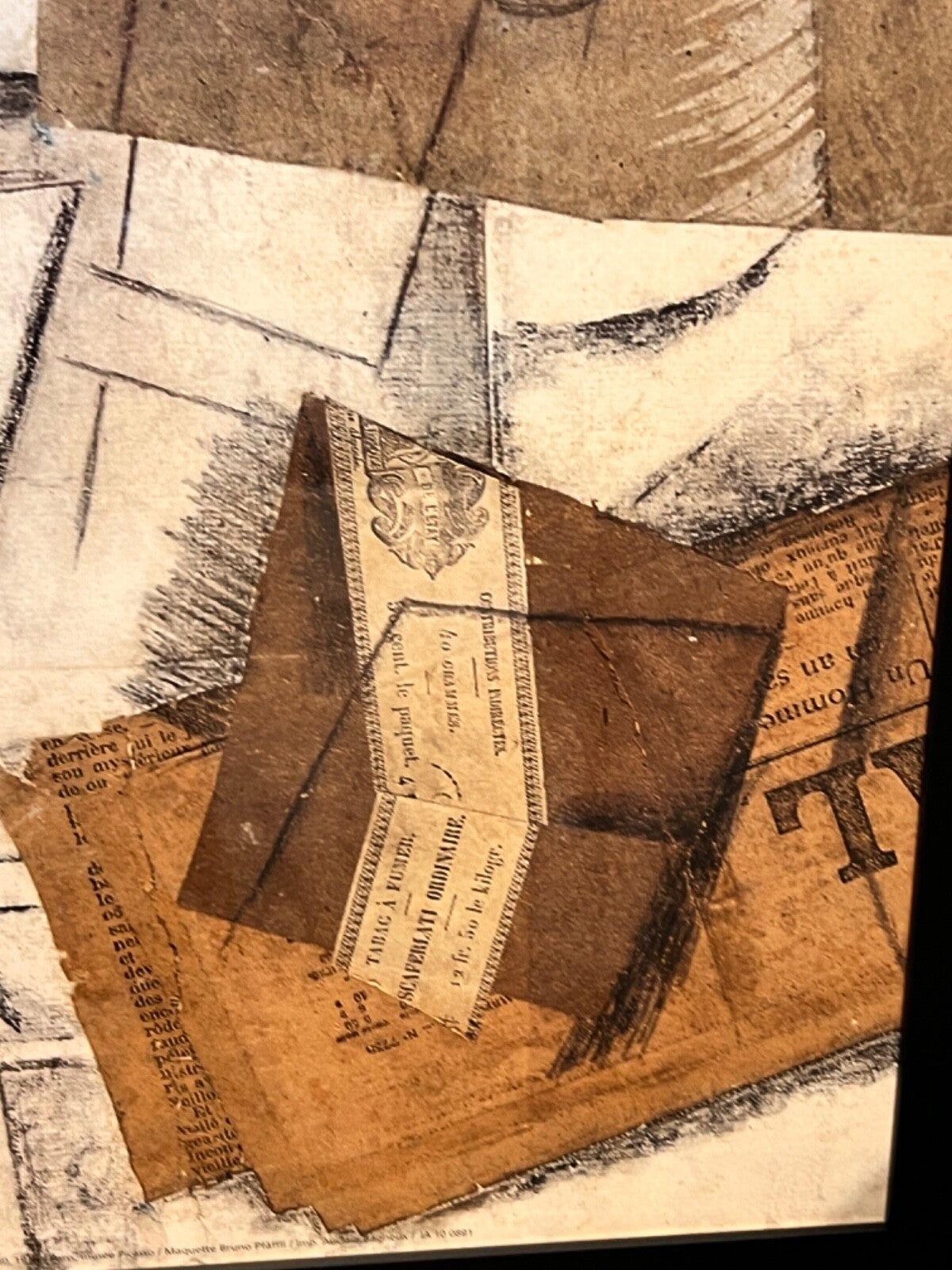 Vintage Poster. Museum Picasso Collages Exhibition Print, Wall Art Cubist / RARE