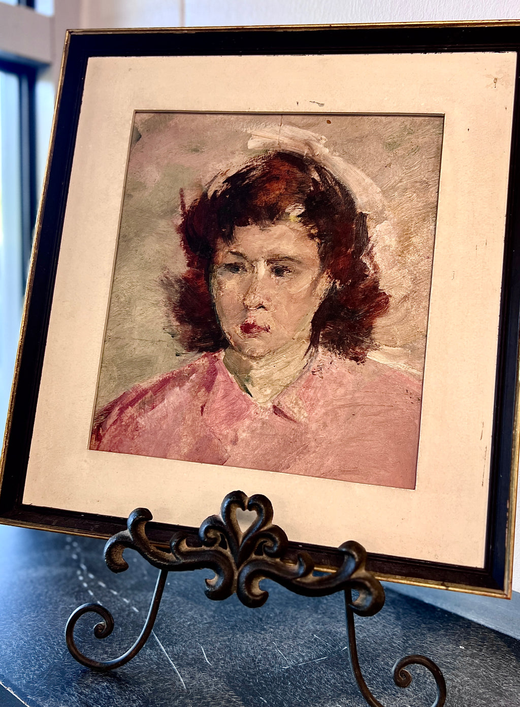 Portrait of lady wearing pink