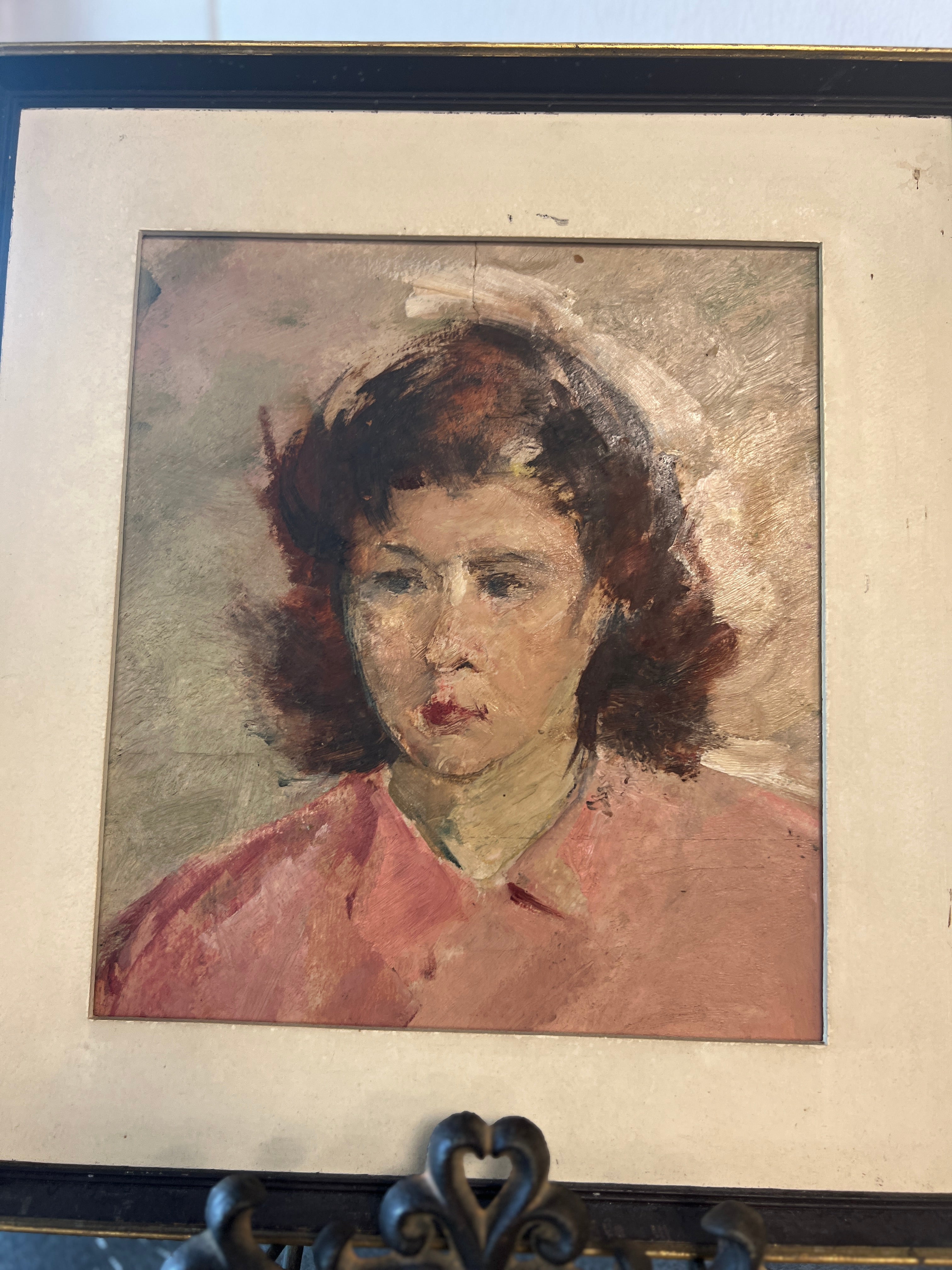 Portrait of lady wearing pink