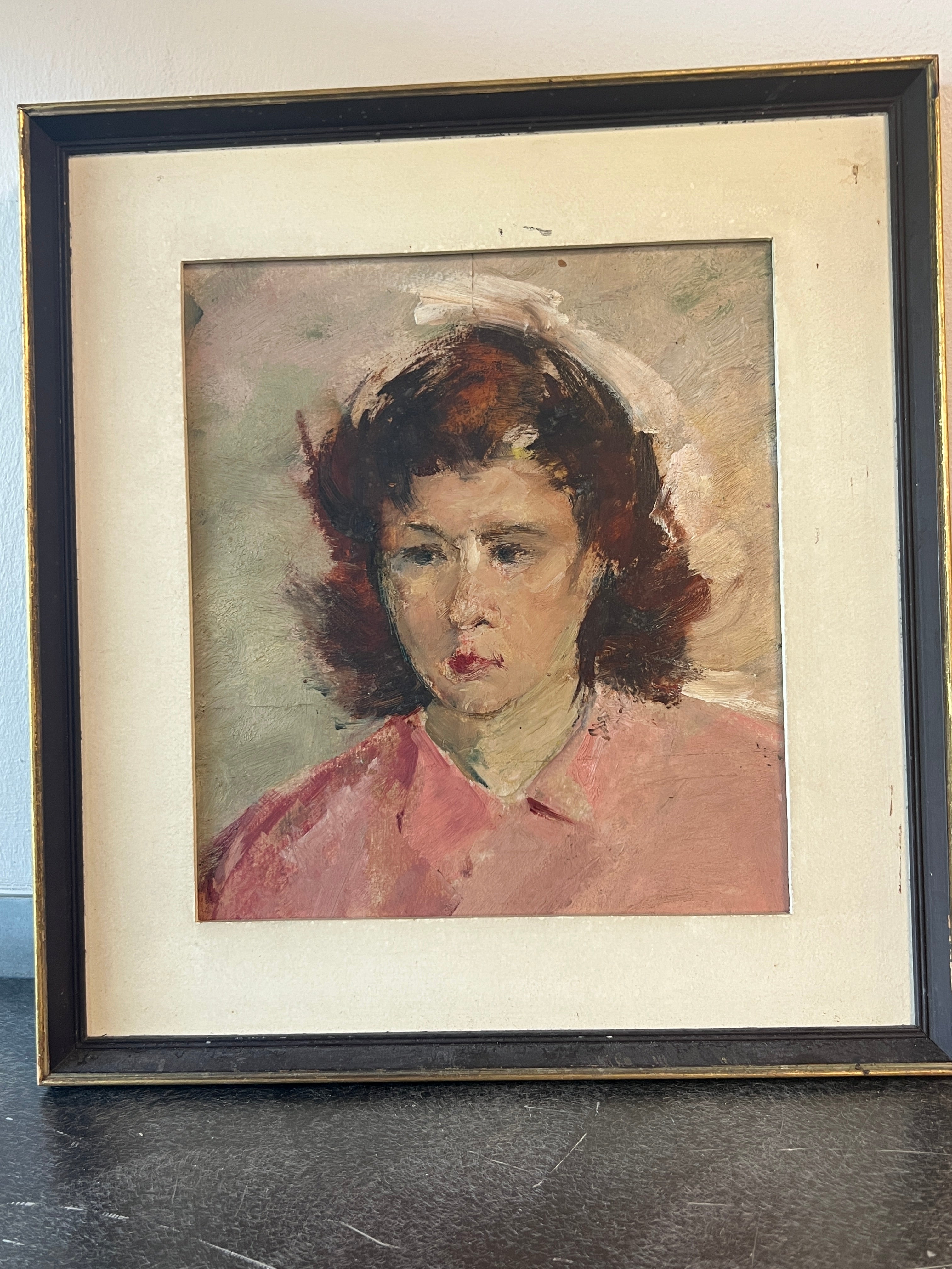 Portrait of lady wearing pink
